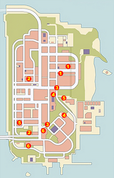 Grand Theft Auto 3 Rampages Map